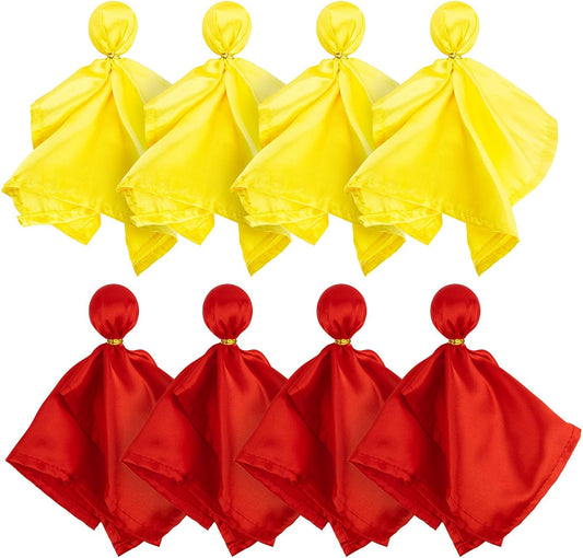 8PCS Football Referee Penalty Flag Yellow and Red Challenge Flags Sports Tossing Flags for Party Accessory