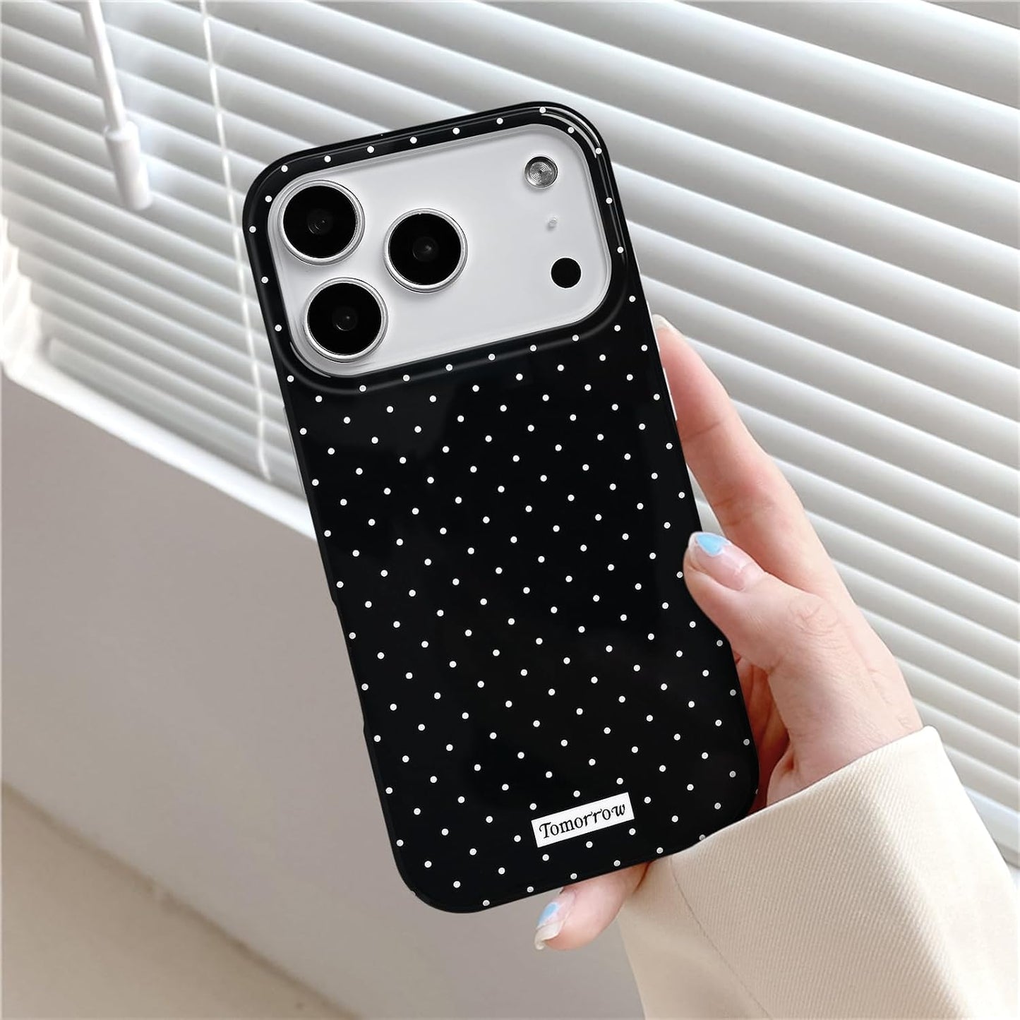 Compatible with iPhone 13/iPhone 14 Case with Cute Fashion Polka Dot Aesthetics Design Simple Cases for Soft TPU Slim Protection Cover-Lemon-Yellow - Colors A