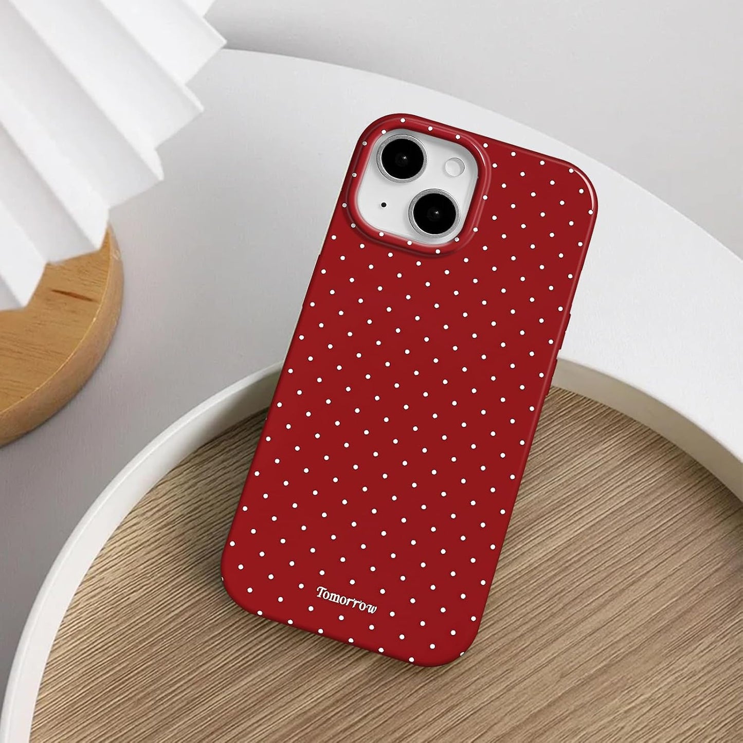 Compatible with iPhone 13/iPhone 14 Case with Cute Fashion Polka Dot Aesthetics Design Simple Cases for Soft TPU Slim Protection Cover-Lemon-Yellow - Colors A