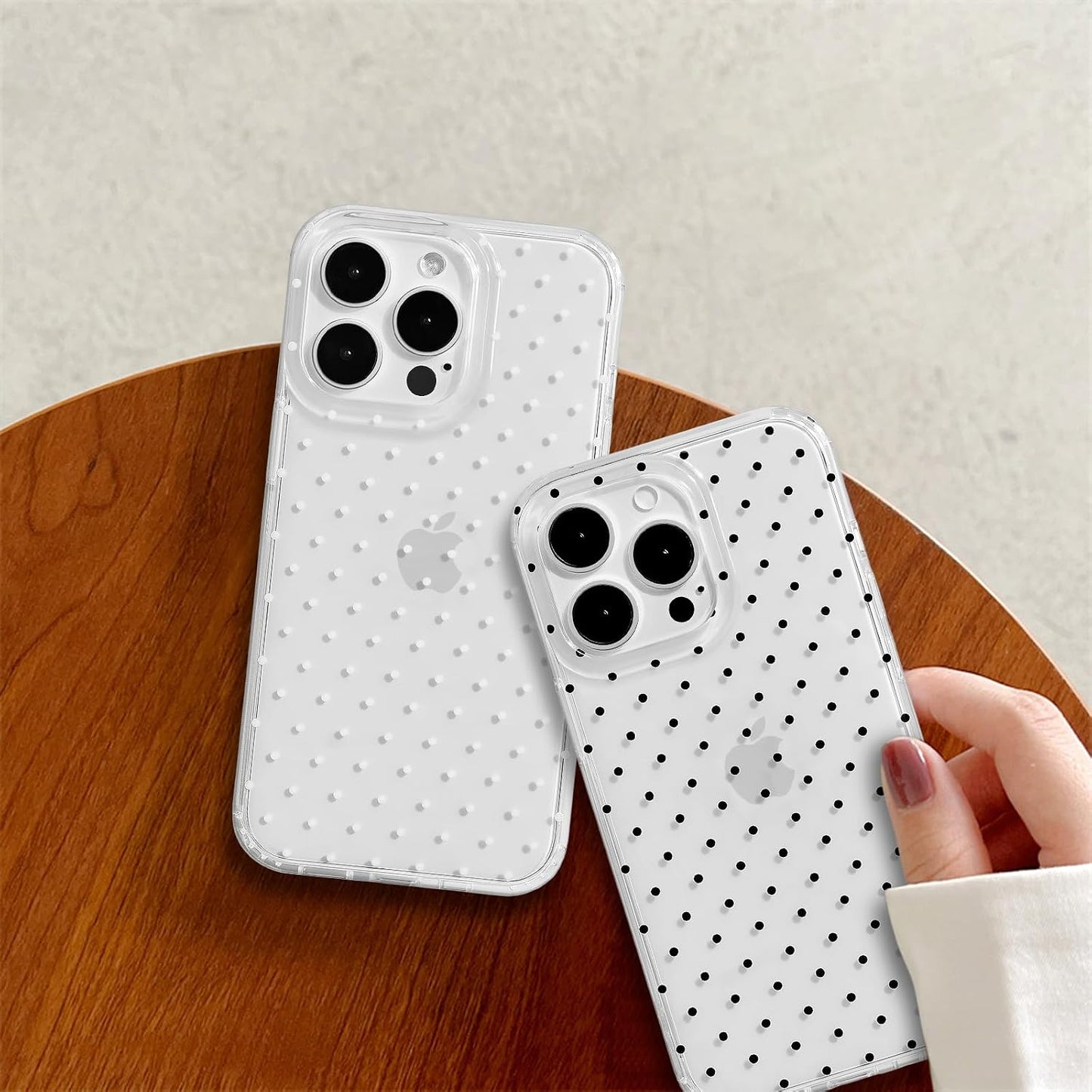Compatible with iPhone 13/iPhone 14 Case with Cute Fashion Polka Dot Aesthetics Design Simple Cases for Soft TPU Slim Protection Cover-Lemon-Yellow - Colors A