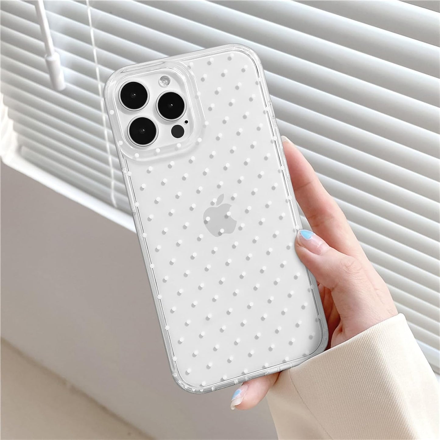 Compatible with iPhone 13/iPhone 14 Case with Cute Fashion Polka Dot Aesthetics Design Simple Cases for Soft TPU Slim Protection Cover-Lemon-Yellow - Colors A