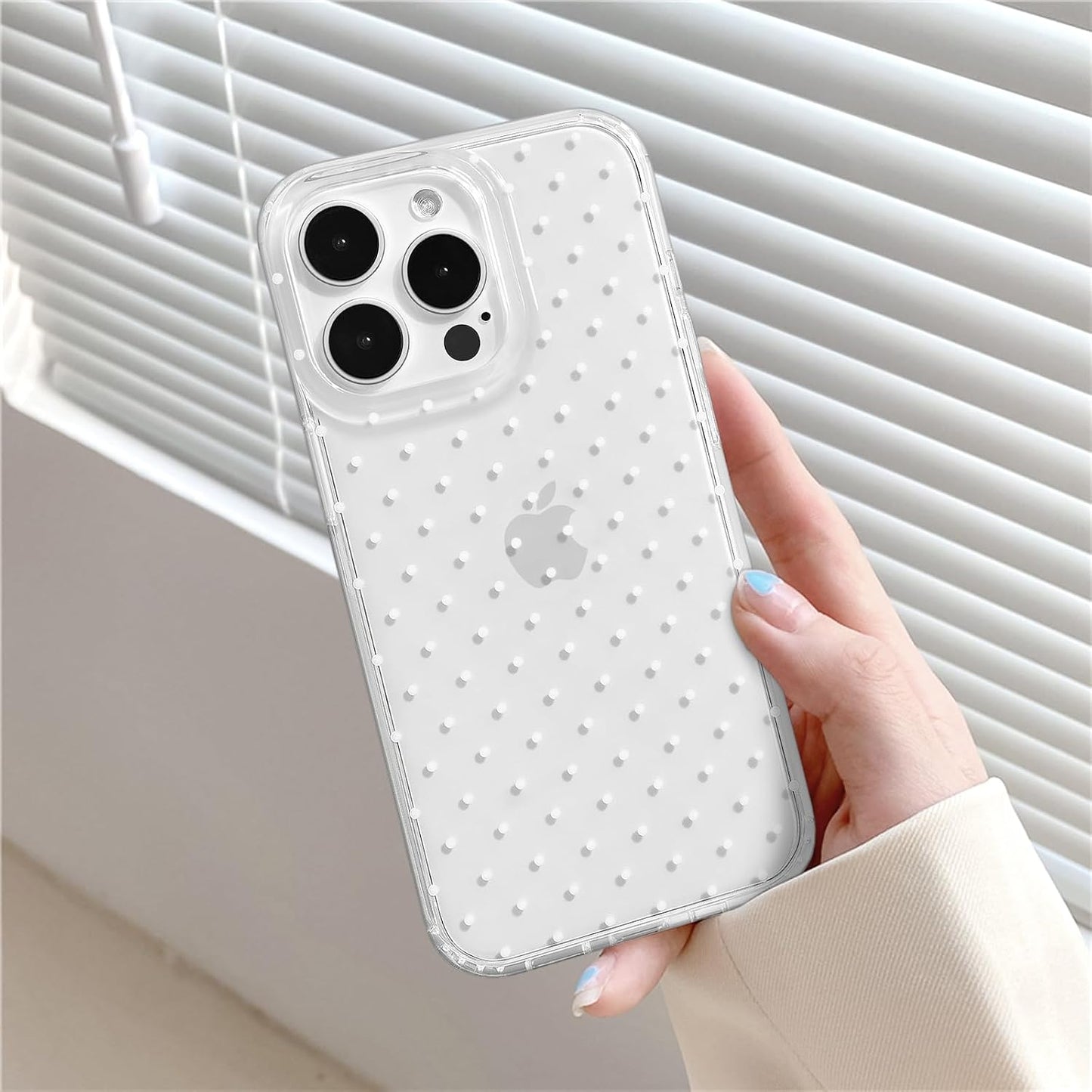 Compatible with iPhone 13/iPhone 14 Case with Cute Fashion Polka Dot Aesthetics Design Simple Cases for Soft TPU Slim Protection Cover-Lemon-Yellow - Colors A