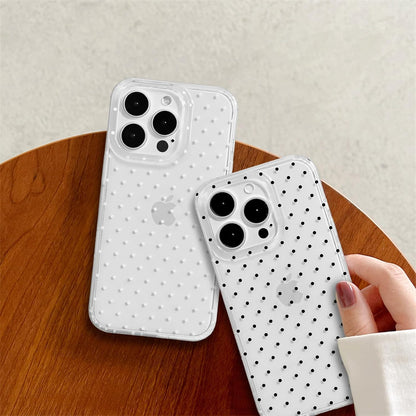 Compatible with iPhone 13/iPhone 14 Case with Cute Fashion Polka Dot Aesthetics Design Simple Cases for Soft TPU Slim Protection Cover-Lemon-Yellow - Colors A
