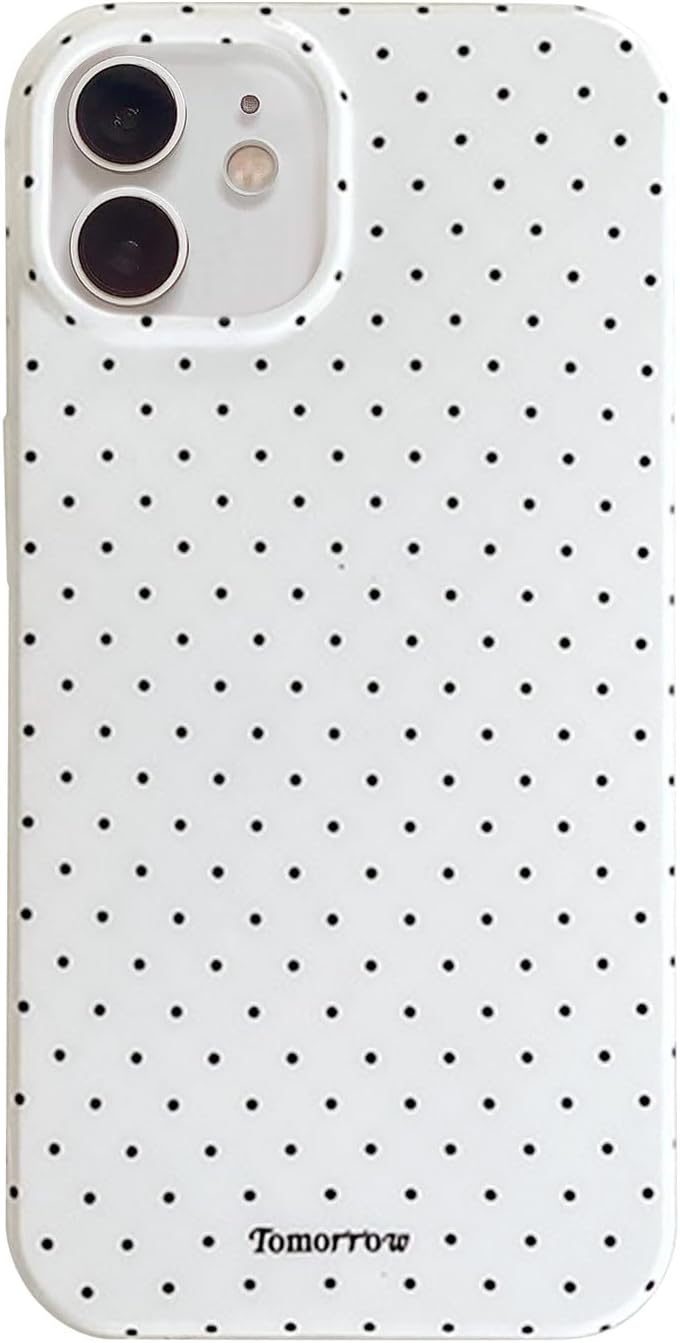 Compatible with iPhone 13/iPhone 14 Case with Cute Fashion Polka Dot Aesthetics Design Simple Cases for Soft TPU Slim Protection Cover-Lemon-Yellow - Colors A