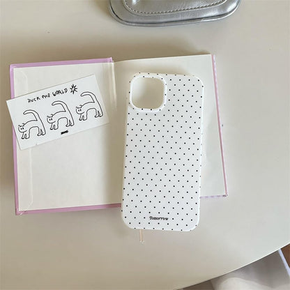 Compatible with iPhone 13/iPhone 14 Case with Cute Fashion Polka Dot Aesthetics Design Simple Cases for Soft TPU Slim Protection Cover-Lemon-Yellow - Colors A