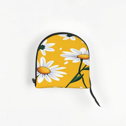 Daisies On Yellow Background Portable Pet Carrier Bag Foldable Shoulder Travel Cat Dog Carrier