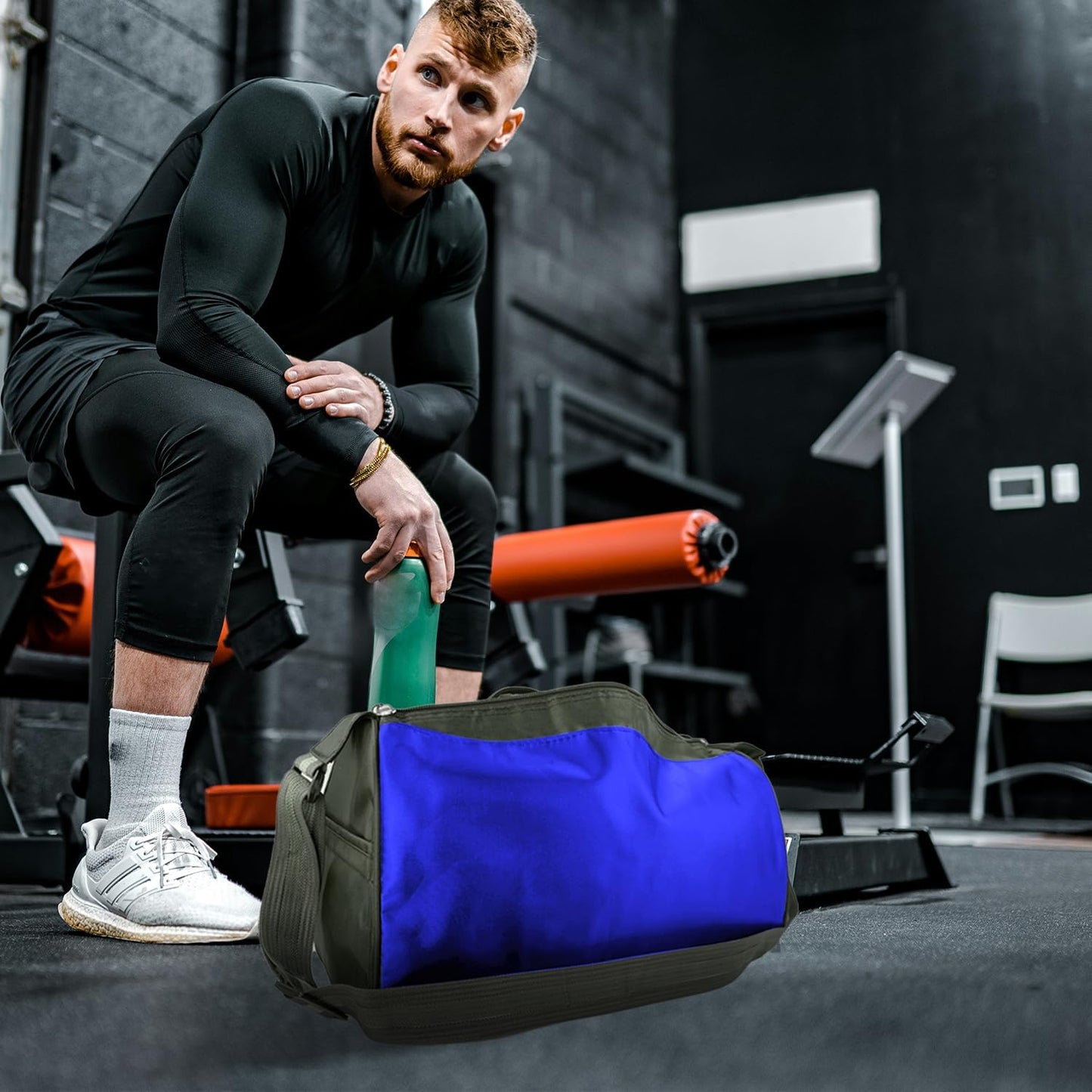 Small Travel Duffel Bag Foldable Waterproof Gym Bag for Gym Beach Swim Bags Men Women Duffle Bag Lightweight Oxford Cloth Sports Bags -Yellow