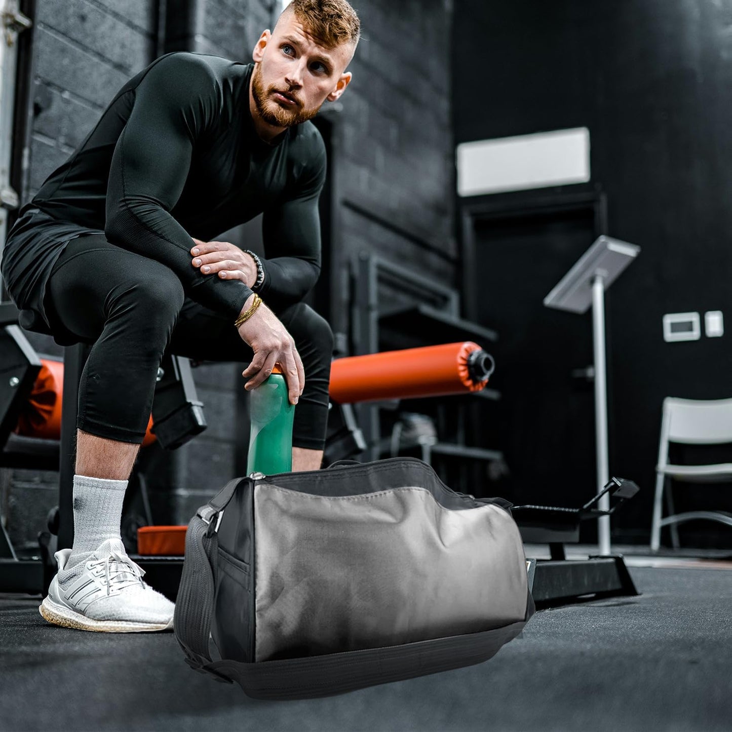 Small Travel Duffel Bag Foldable Waterproof Gym Bag for Gym Beach Swim Bags Men Women Duffle Bag Lightweight Oxford Cloth Sports Bags -Yellow