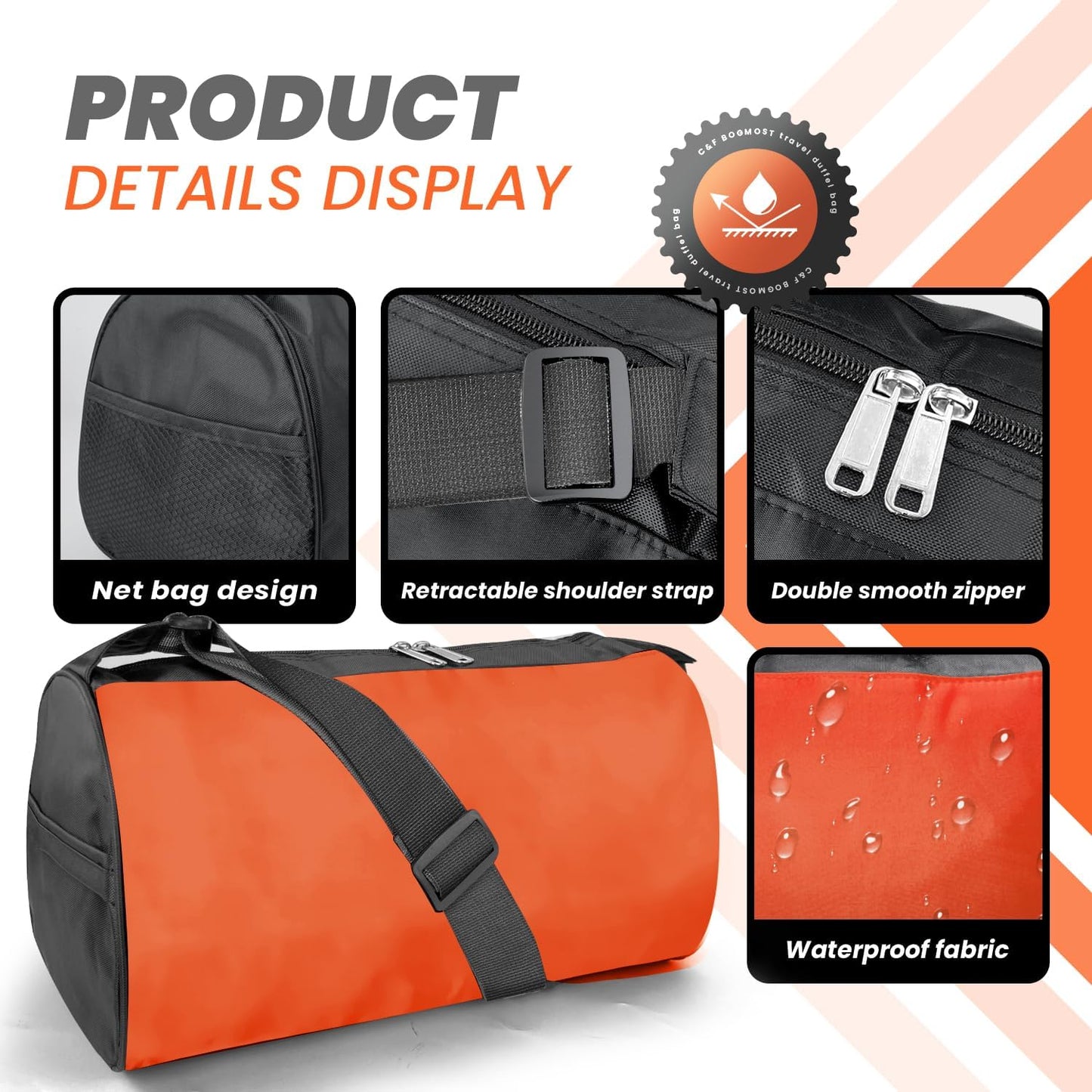 Small Travel Duffel Bag Foldable Waterproof Gym Bag for Gym Beach Swim Bags Men Women Duffle Bag Lightweight Oxford Cloth Sports Bags -Yellow