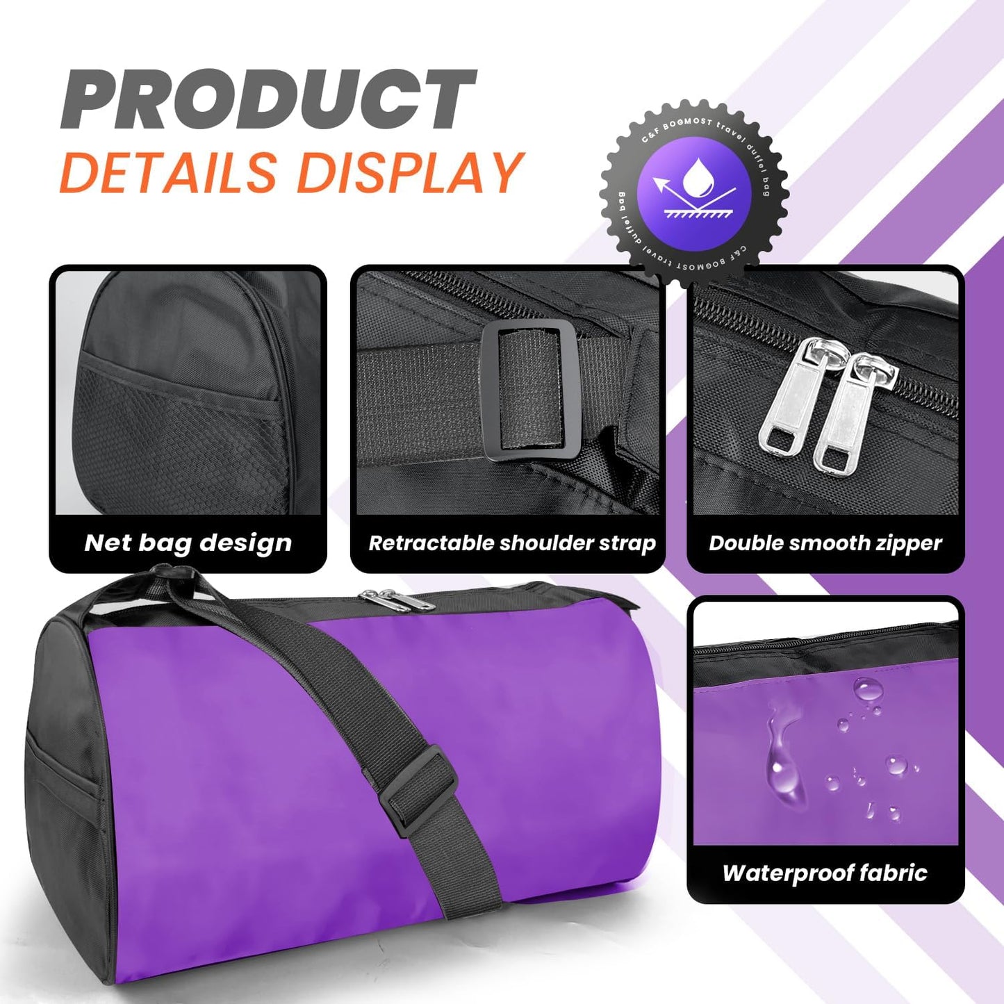 Small Travel Duffel Bag Foldable Waterproof Gym Bag for Gym Beach Swim Bags Men Women Duffle Bag Lightweight Oxford Cloth Sports Bags -Yellow