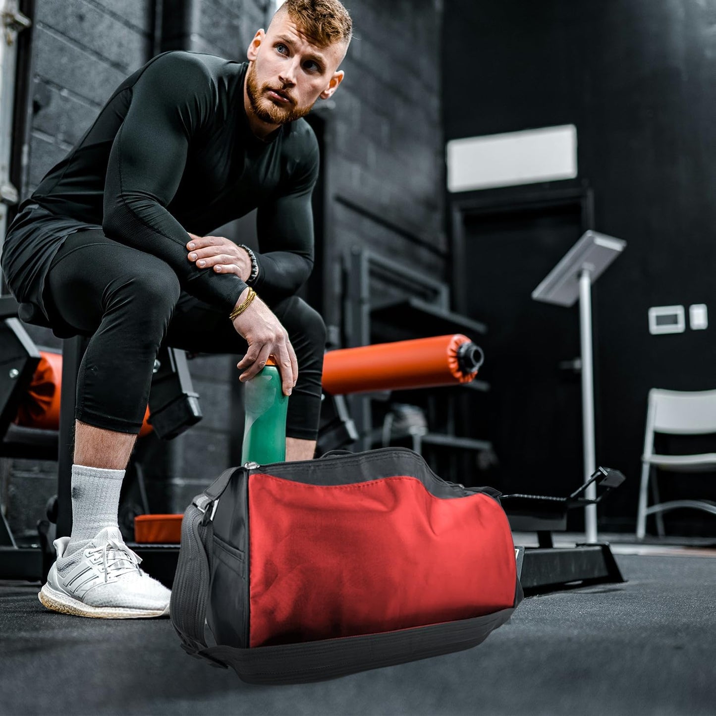 Small Travel Duffel Bag Foldable Waterproof Gym Bag for Gym Beach Swim Bags Men Women Duffle Bag Lightweight Oxford Cloth Sports Bags -Yellow
