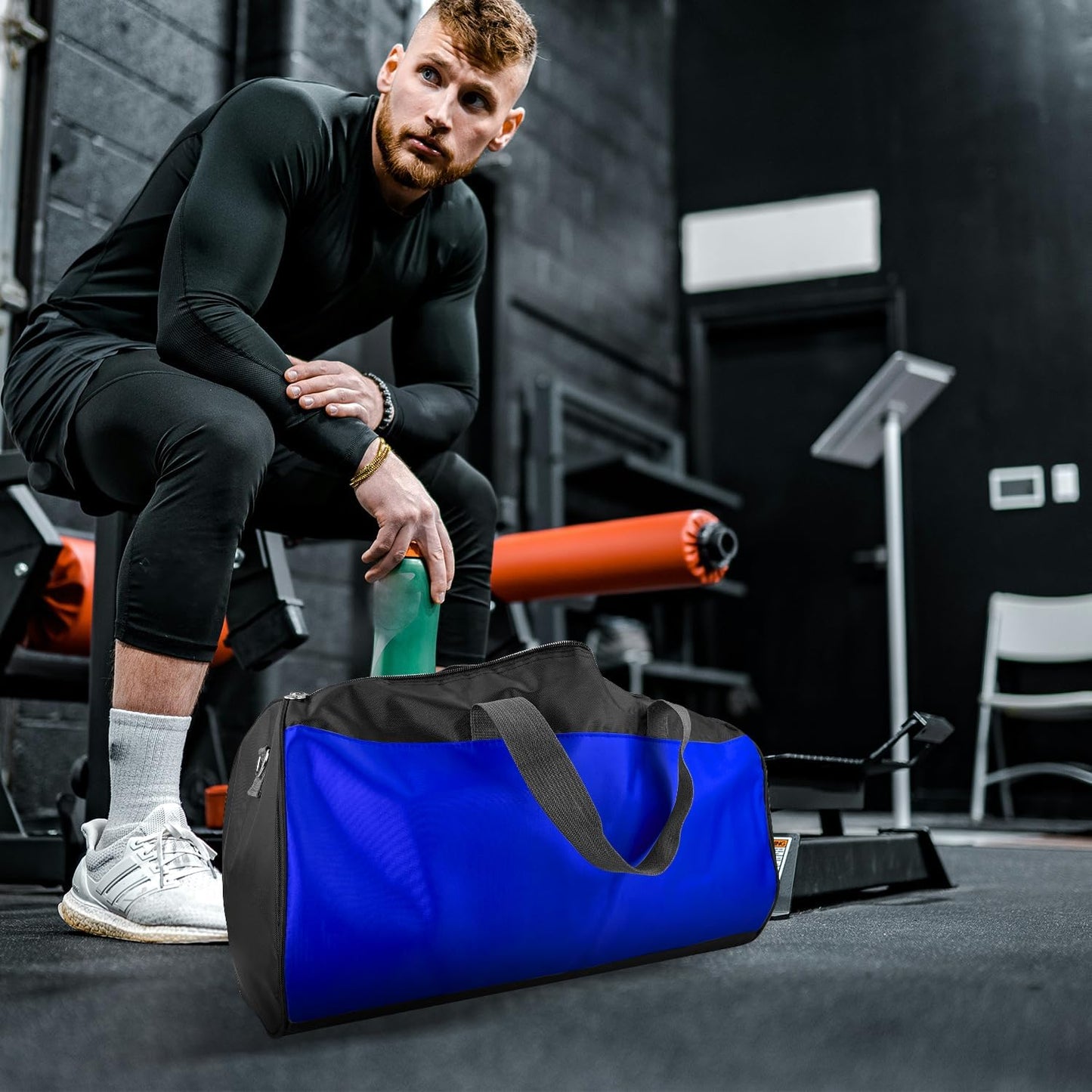 Small Travel Duffel Bag Foldable Waterproof Gym Bag for Gym Beach Swim Bags Men Women Duffle Bag Lightweight Oxford Cloth Sports Bags -Yellow