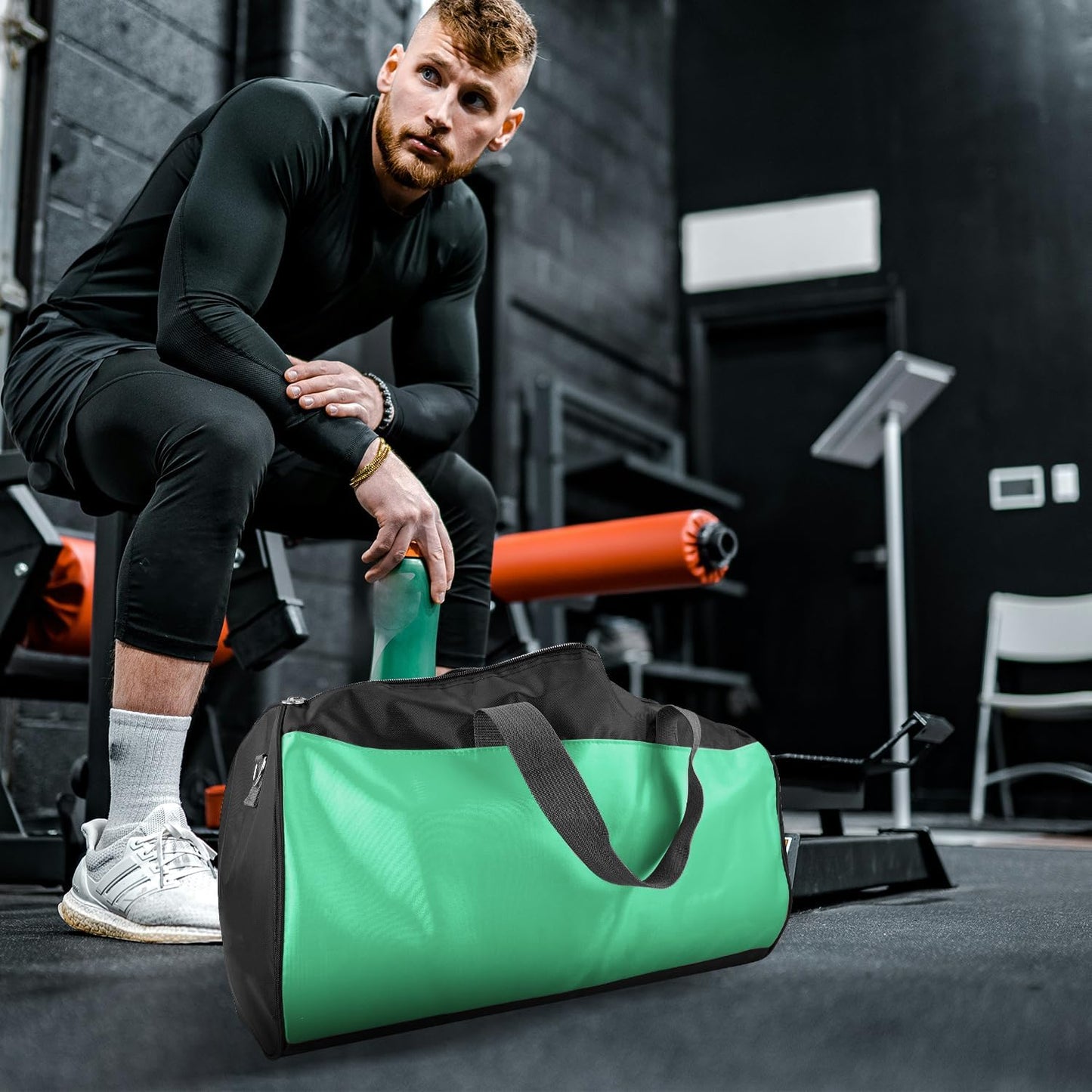Small Travel Duffel Bag Foldable Waterproof Gym Bag for Gym Beach Swim Bags Men Women Duffle Bag Lightweight Oxford Cloth Sports Bags -Yellow