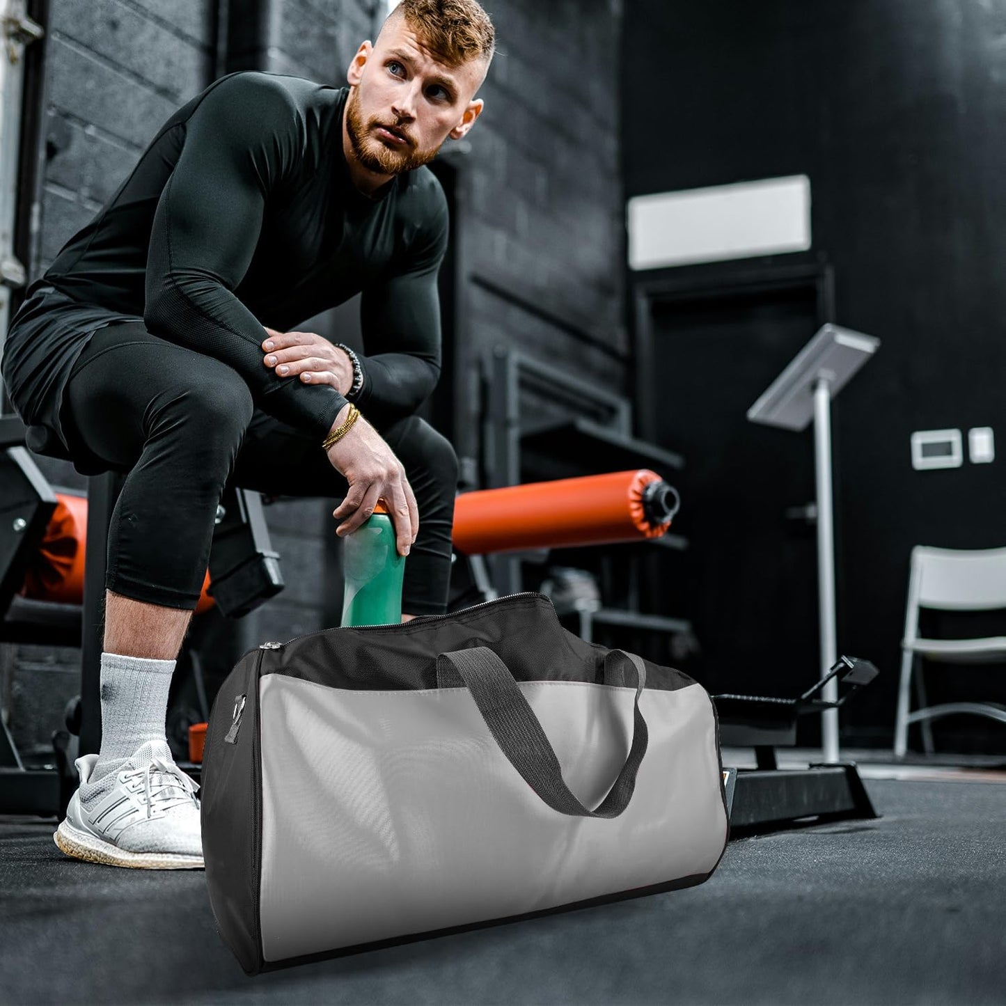 Small Travel Duffel Bag Foldable Waterproof Gym Bag for Gym Beach Swim Bags Men Women Duffle Bag Lightweight Oxford Cloth Sports Bags -Yellow