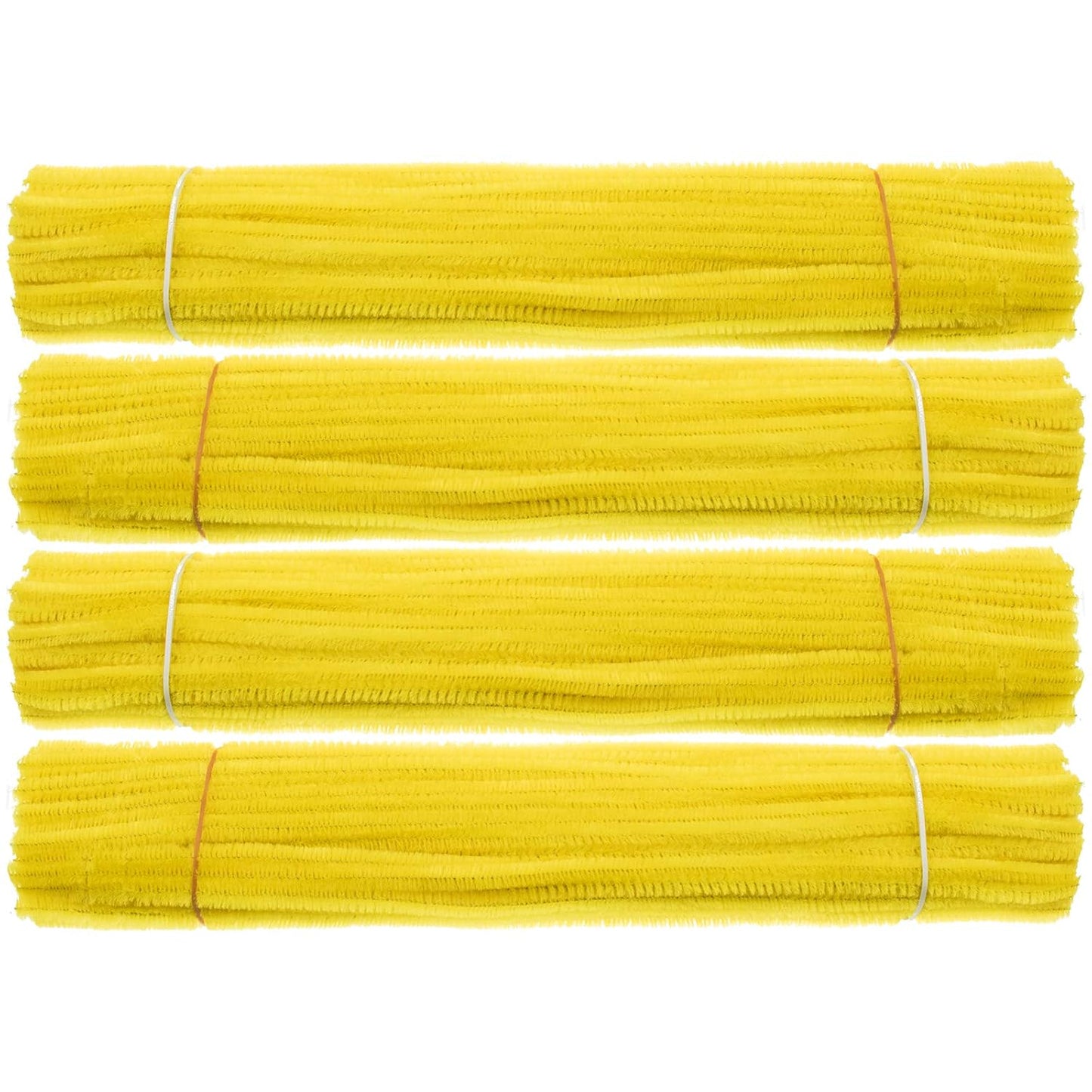 400 Pieces Pipe Cleaners Yellow Chenille Stem for DIY Art Craft Decorations (6mm x 12 Inch)