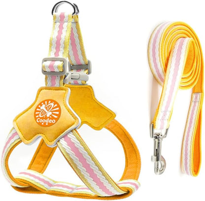 Anti-Pull Dog Harness with Reflective Strips & Breathable Padding & Anti-Escape Design, Quick Adjustable Dogs Training & Walking (Yellow, XS)