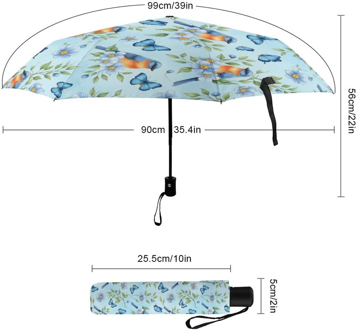 Windproof Rainproof Travel Umbrella Auto Open And Close Button For Women Men, Golf Umbrellas With Black Glue Anti UV Coating, Rain Wind Umbrellas For Business, Travels Summer Wedding