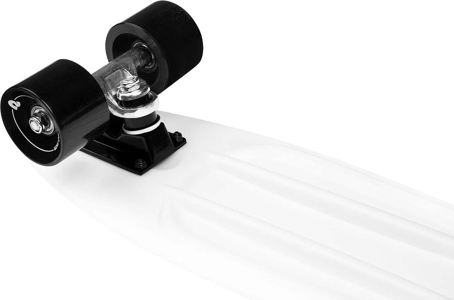 Quip Mini Cruiser Skateboard 22.5" Classic Retro Plastic Cruiser Complete Skateboard with ABEC 7 Bearings and PU Wheels Compact Board w/Grippy, Molded Waffle Deck