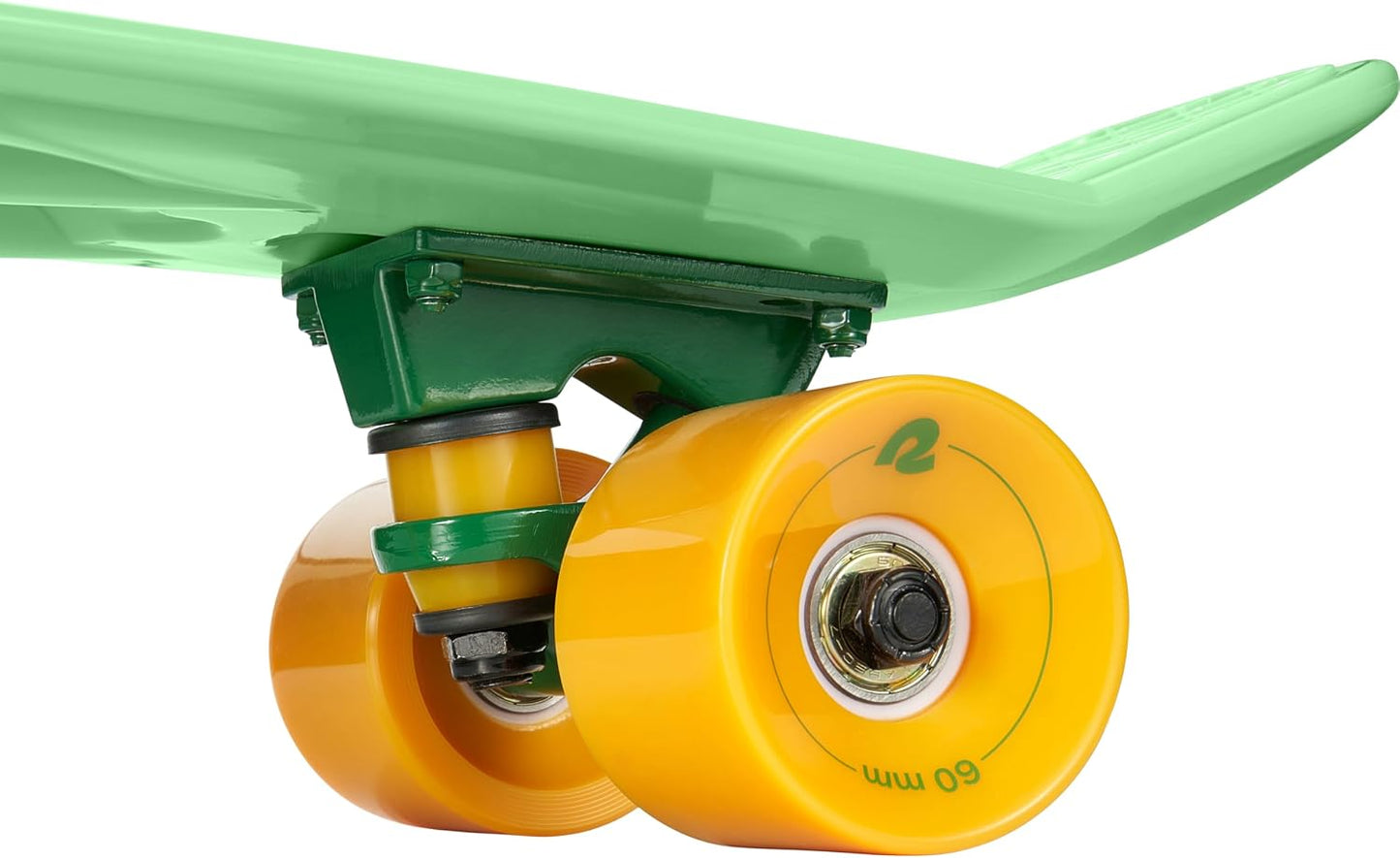 Quip Mini Cruiser Skateboard 22.5" Classic Retro Plastic Cruiser Complete Skateboard with ABEC 7 Bearings and PU Wheels Compact Board w/Grippy, Molded Waffle Deck