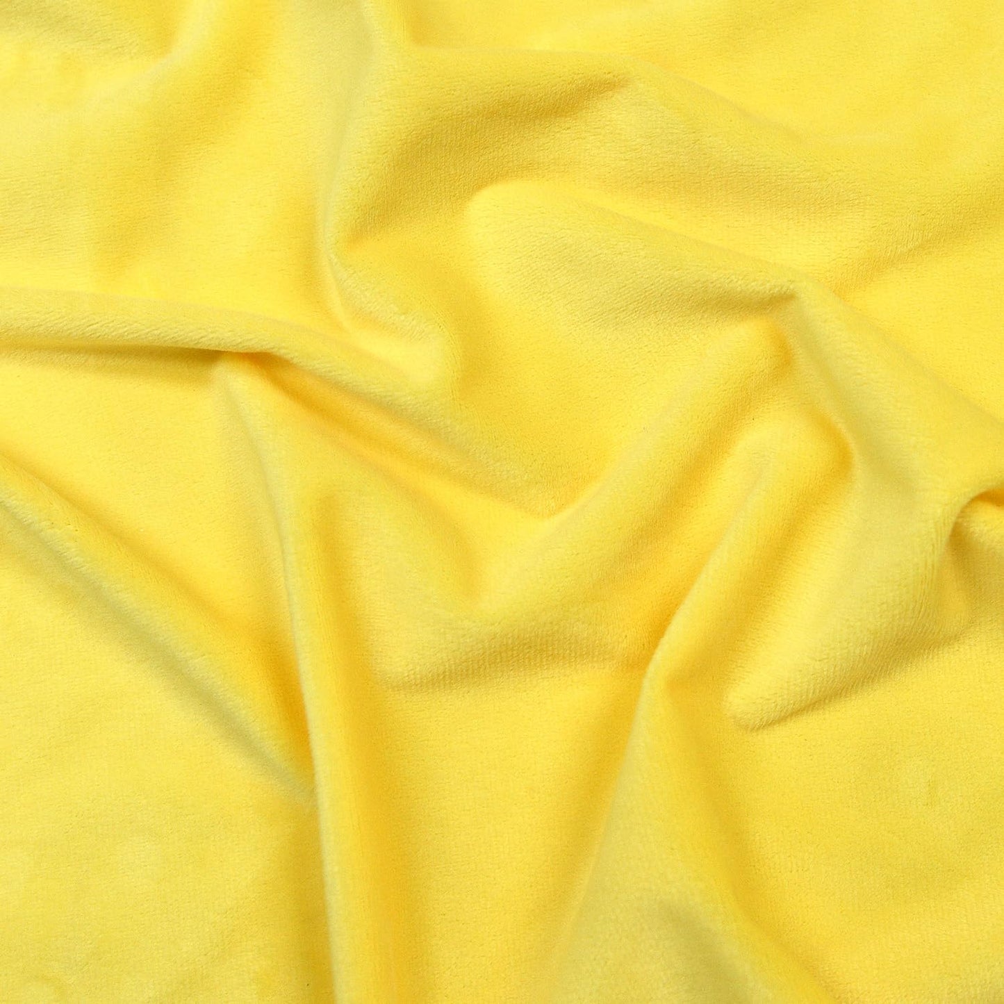 Yellow Minky Fabric by The Yard, 60" Wide, 1 Yard | Plush, Super Soft, Short Pile Smooth Material for DIY Sewing, Craft Projects