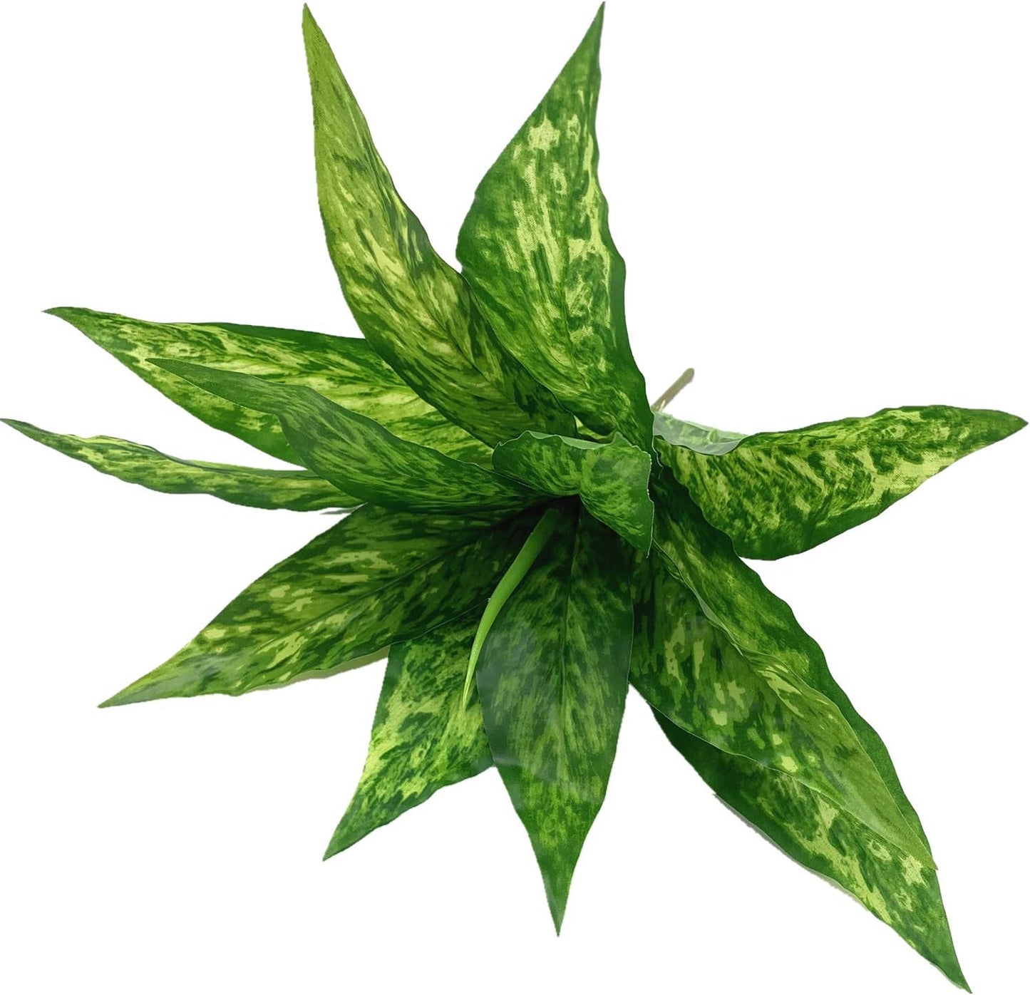 Artificial Plants Outdoor, Fake Plant Décor Shrubs Faux Grass Plastic Leaves Greenery Bushes Home Garden Wedding Party Decorations Indoor Office Yard Verandah Planter Filler - Yellow 2 Pack