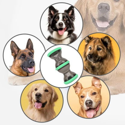 Dog Food Puzzle Toy Adjustable Treat Dispensing Food Dispenser Slow Feeder Bowls Puppy Enrichment Toy Ball Dog Interactive Chase Training Toys for Small Medium Large Dogs (Yellow)