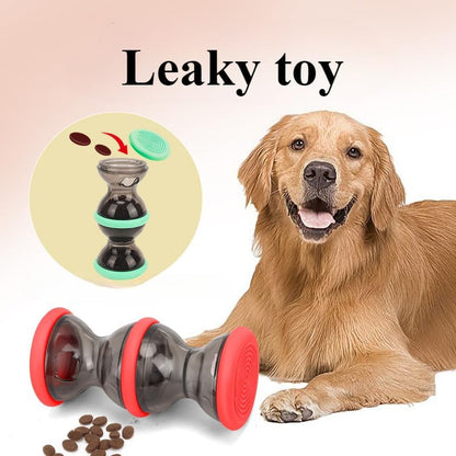 Dog Food Puzzle Toy Adjustable Treat Dispensing Food Dispenser Slow Feeder Bowls Puppy Enrichment Toy Ball Dog Interactive Chase Training Toys for Small Medium Large Dogs (Yellow)