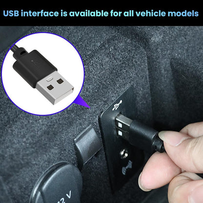 Car Interior LED Lights, Neon Light Kit with USB Port, Yellow | 4 in 1 Car Ambient Neon Light Kit with USB Port, Interior LED Atmosphere Lights, Decoration for Car Home Garden Party