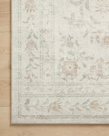 Rifle Paper Co. Courtyard Collection COU-01 Yellow/Multi 2'-3" x 3'-9" Oval Accent Rug feat. CloudPile