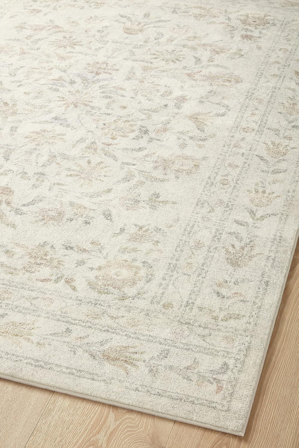 Rifle Paper Co. Courtyard Collection COU-01 Yellow/Multi 2'-3" x 3'-9" Oval Accent Rug feat. CloudPile