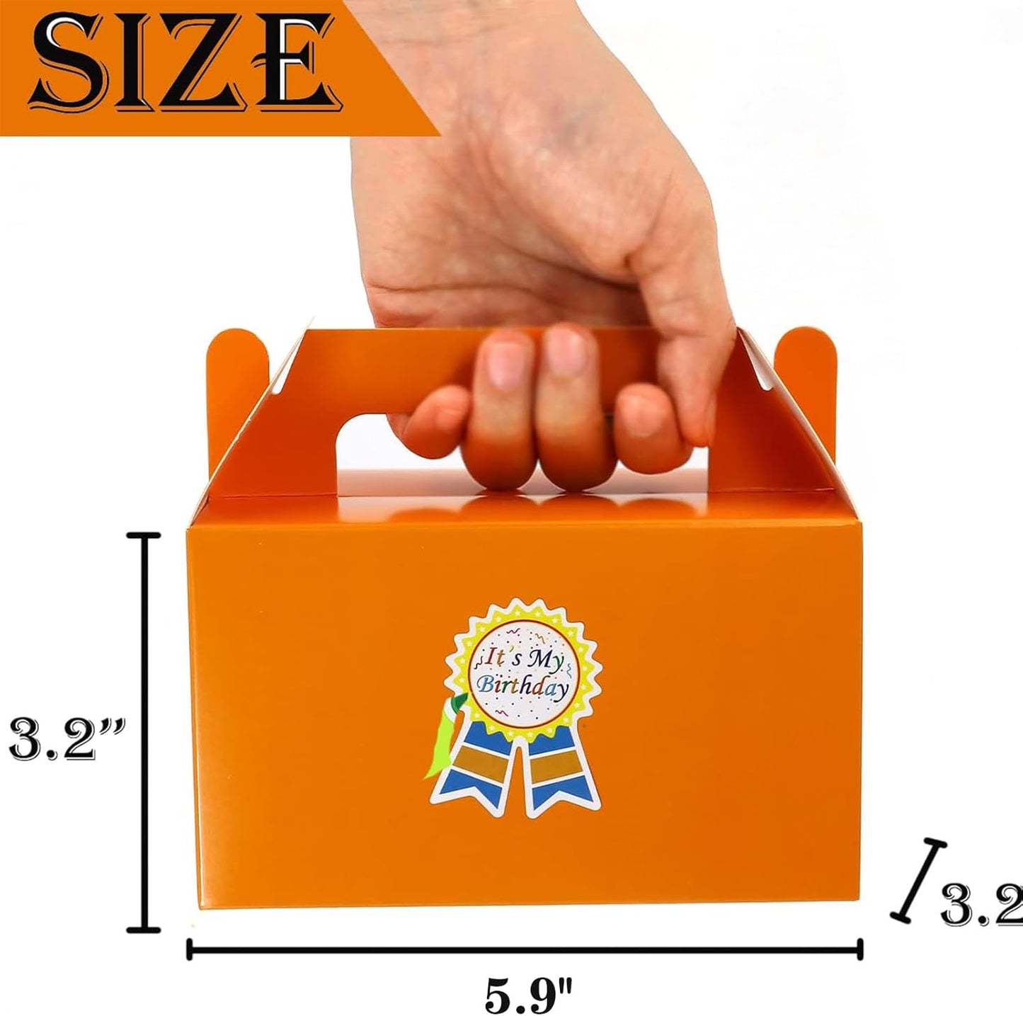 50Pcs Yellow Gable Gift Boxes, 5.9 Small Party Favor Treat Box, Goodie Box, Cookie Candy Box for Birthday Party, Baby Shower, Classroom Activity and Any Fun Occasion Decoration Supplies.