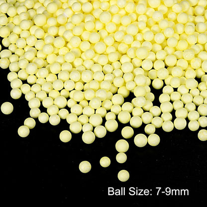 Foam Beads Foam Balls 7-9mm for Wedding and Party Decorations, Tiny Packing Balls, Arts DIY Crafts Supplies (Pale Yellow,1 Pack Approx 750pcs)