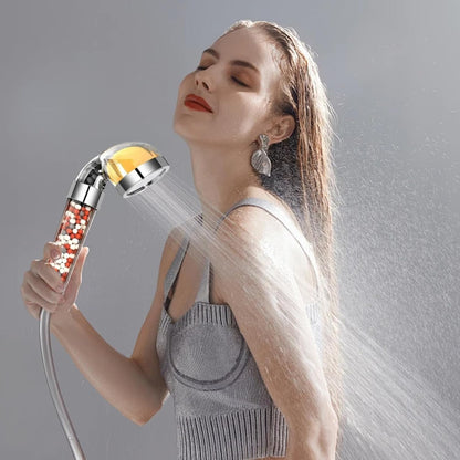 Shower Head Filter, 6PCS Vitamin C Shower Filter, Lemon Flavor Balm Vitamin C Infused Head Filters Soften Hard Water, Helps Dry Skin & Hair Loss