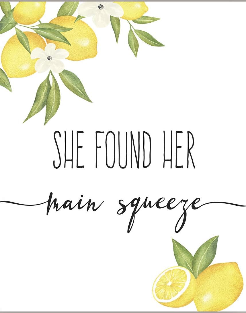 Lemon Theme Bridal Shower Decor Bridal Shower Decororations Tin Metal Sign Metal Hanging Tin Signs, 8x12inch