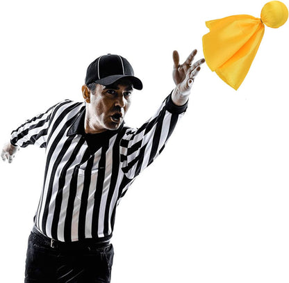 Yellow Penalty Flag Football Flags Sports Tossing Flags Set | For Football Party Accessory, Game Day Decorations, Referee Costume Decorations