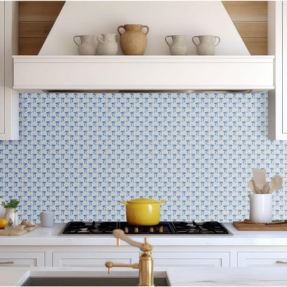 Amalfi Coast Wallpaper Peel and Stick Contact Paper 15.8 x 118.1in Capri Lemon Wallpaper Self Adhesive Removable Blue and Yellow Wall Sticker Paper for Home Classroom Locker Dorm Decor