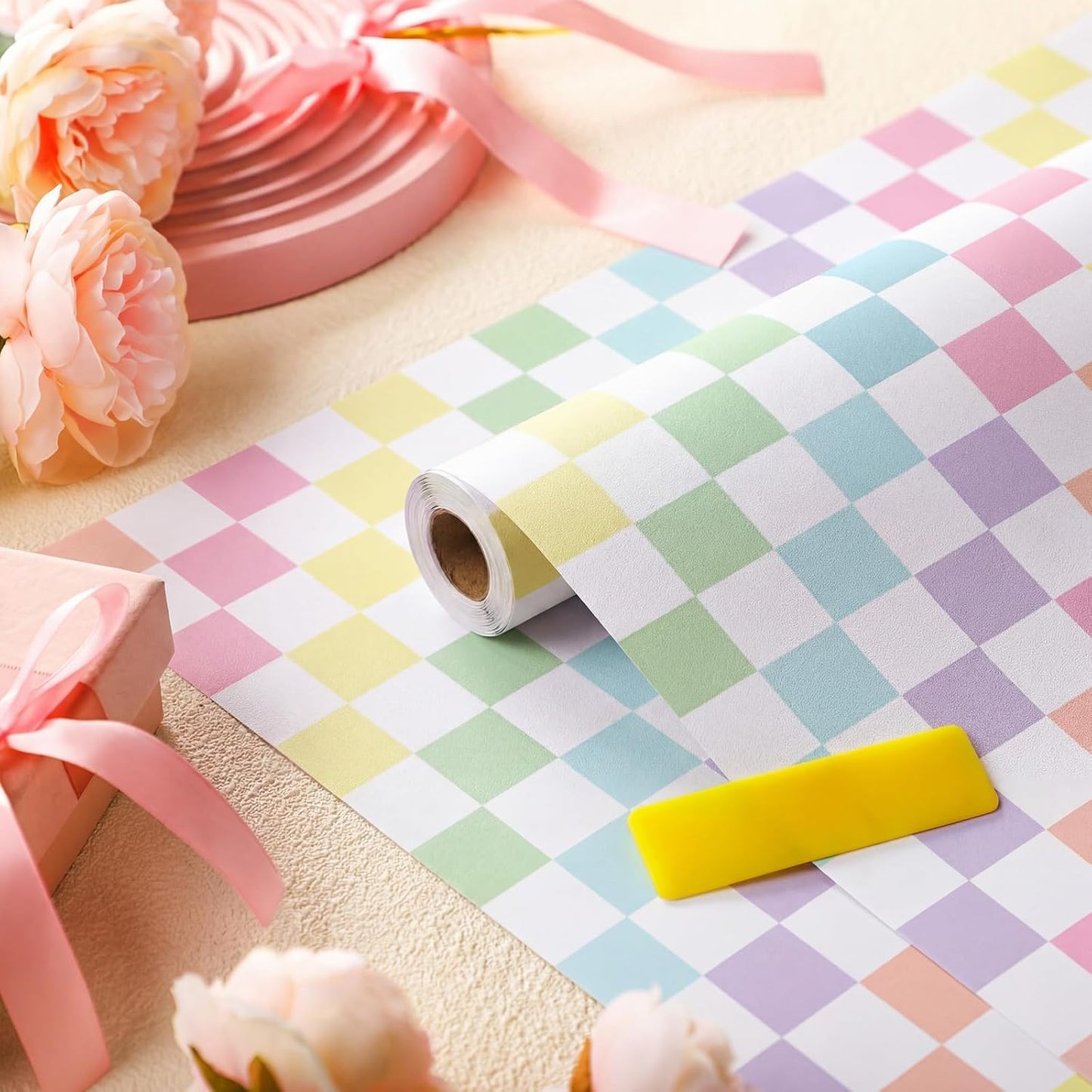 Amalfi Coast Wallpaper Peel and Stick Contact Paper 15.8 x 118.1in Capri Lemon Wallpaper Self Adhesive Removable Blue and Yellow Wall Sticker Paper for Home Classroom Locker Dorm Decor