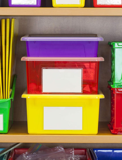 Letter Size Flat Storage Tray – Organizer Bin for Classroom, Office and Home, Yellow, 5-Pack (62519A05C)