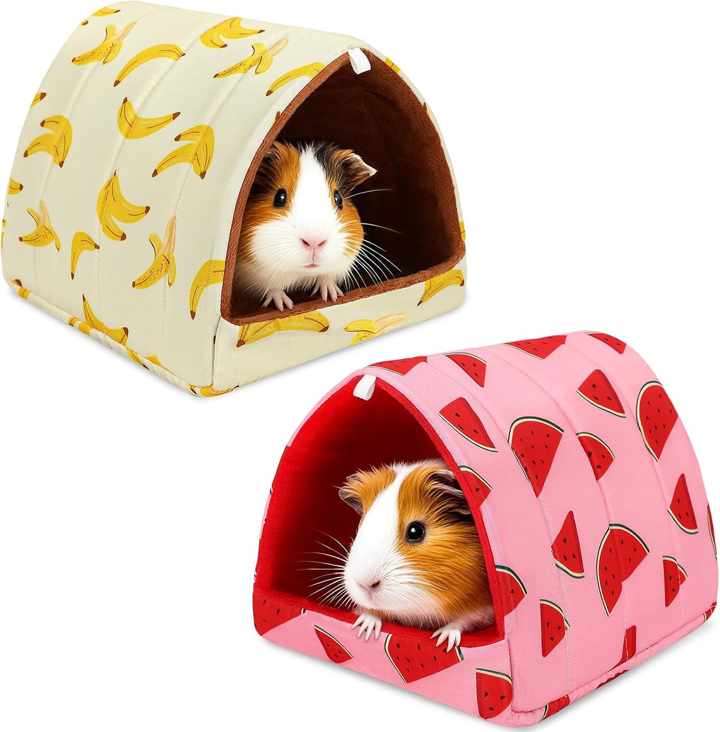 2 Pack Guinea Pig Bed,Guinea Pig Hideout | Washable Small Animal House Cage Accessories,for Dwarf Rabbits Chinchillas Hamsters Hedgehogs