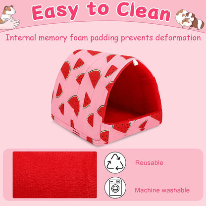 2 Pack Guinea Pig Bed,Guinea Pig Hideout | Washable Small Animal House Cage Accessories,for Dwarf Rabbits Chinchillas Hamsters Hedgehogs