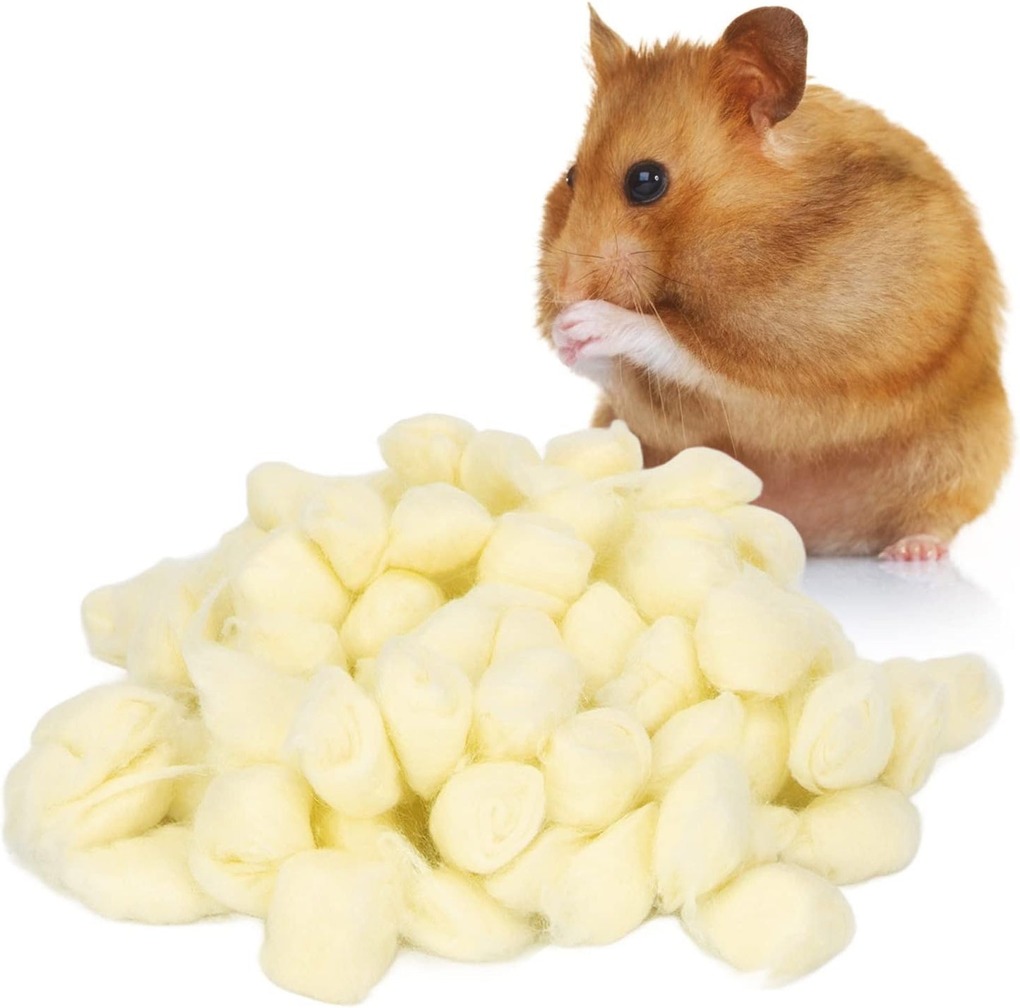 Animal Bedding Hamster Hamster Cotton Winter Warm Soft Small Animal Bedding for Syrian Hamsters and Chinchillas - Cozy, and Easy to Use (Yellow)
