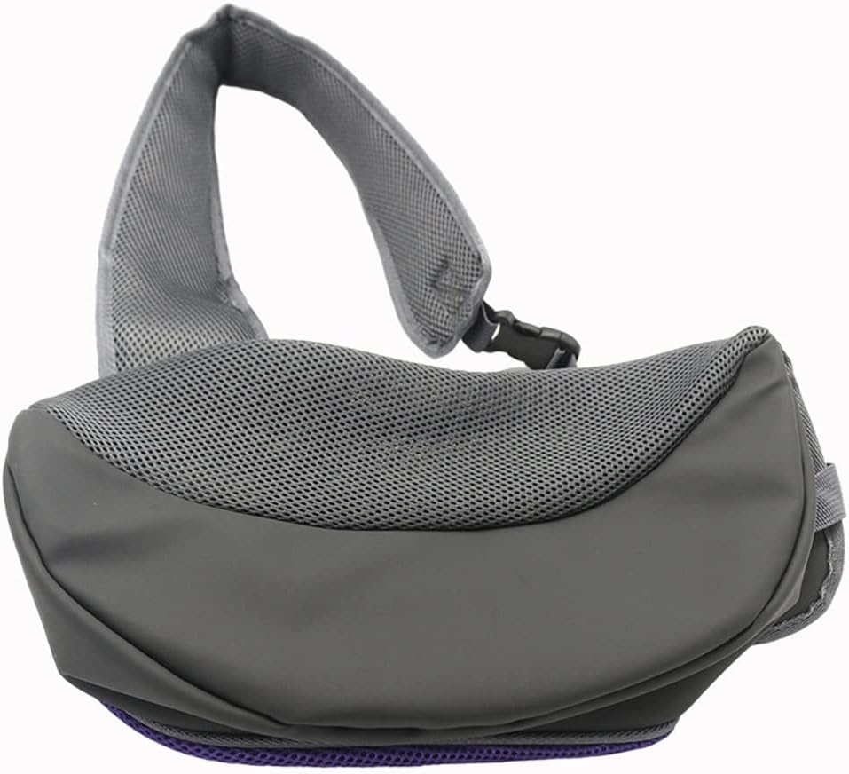 Dog Sling Carrier for Small Dogs Cat Puppy Crossbody Bag Carrier | Hands-Free, Safety Hook, Large Zipper Pocket, Soft Breathable Mesh, Adjustable Strap, Reflective Strip, Portable Travel Safe