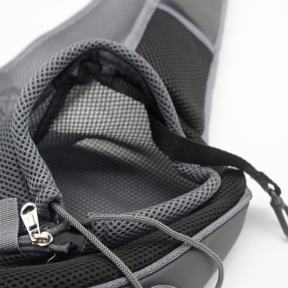 Dog Sling Carrier for Small Dogs Cat Puppy Crossbody Bag Carrier | Hands-Free, Safety Hook, Large Zipper Pocket, Soft Breathable Mesh, Adjustable Strap, Reflective Strip, Portable Travel Safe