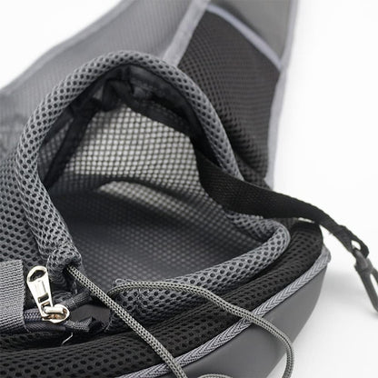 Dog Sling Carrier for Small Dogs Cat Puppy Crossbody Bag Carrier | Hands-Free, Safety Hook, Large Zipper Pocket, Soft Breathable Mesh, Adjustable Strap, Reflective Strip, Portable Travel Safe