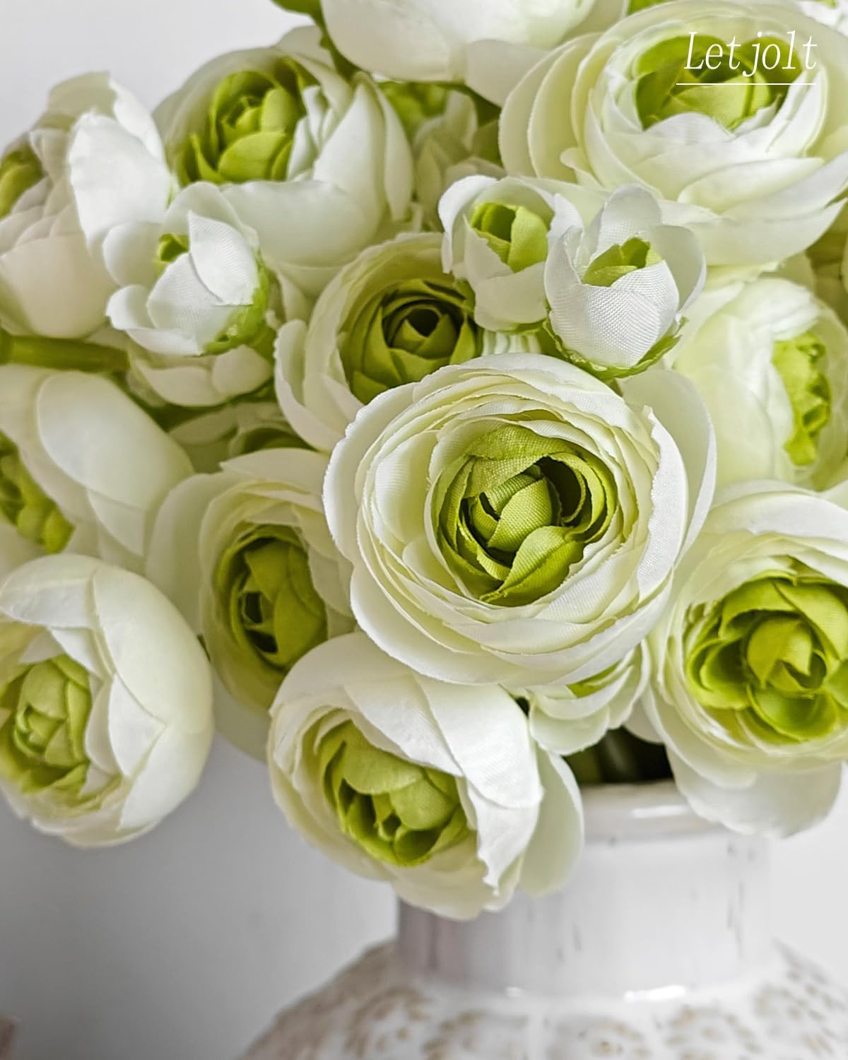 Artificial Ranunculus Flower Yellow, 18 Pcs | Silk Flower, Faux DIY Bouquet, Wedding Engagement Centerpieces, Bridal Shower Decorations, Home Decor