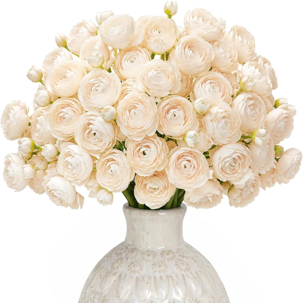Artificial Ranunculus Flower Yellow, 18 Pcs | Silk Flower, Faux DIY Bouquet, Wedding Engagement Centerpieces, Bridal Shower Decorations, Home Decor