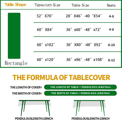 Summer Tablecloth for Rectangle Table 52"x70",Lemon Fruit Floral Table Cloths,Washable Spillproof French Fabric for Indoor Outdoor Camping Picnic