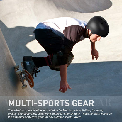 Skateboard Helmet - Lightweight, Adjustable & Ventilated Helmet for Scooter, Roller Skate, Inline Skate