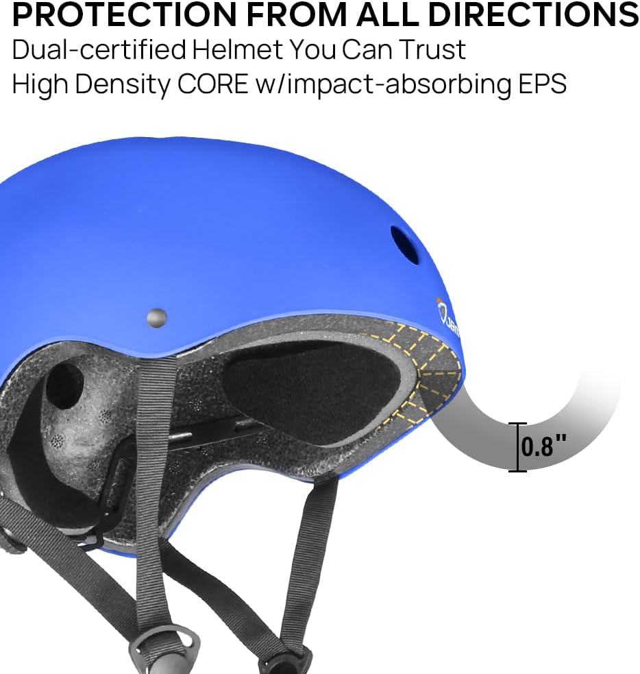 Skateboard Helmet - Lightweight, Adjustable & Ventilated Helmet for Scooter, Roller Skate, Inline Skate