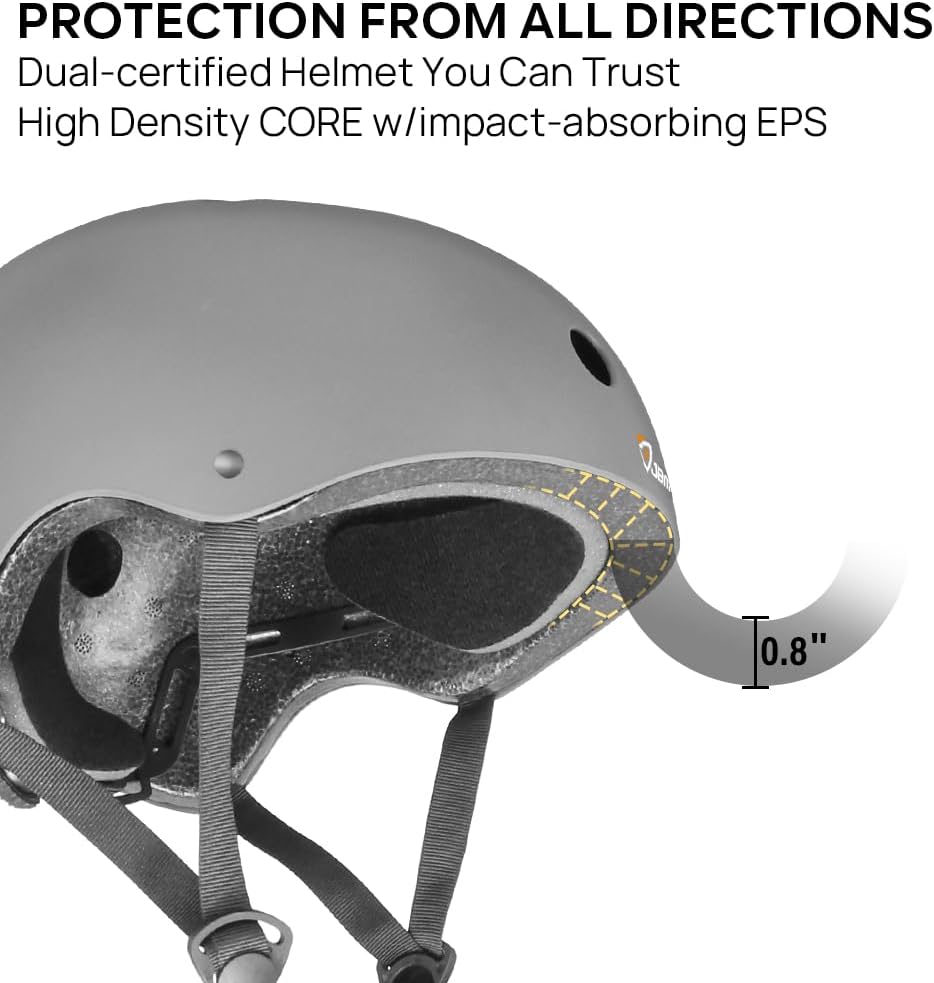 Skateboard Helmet - Lightweight, Adjustable & Ventilated Helmet for Scooter, Roller Skate, Inline Skate